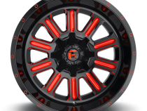 Aluminum Wheels 22X12 Hardline D621 5 On 114.3/5 On 127 Gloss Black/Candy Red 78.1 Bore -44 Offset Fuel Off Road Wheels