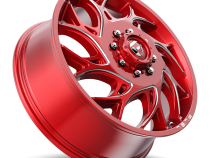 Dually Wheels 20X8.25 Runner Dually D742 8 On 165.1 Candy Red Milled 121.6 Bore 105 Offset 8 Spoke Front Dually Fuel Off Road Wheels
