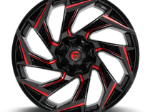 Aluminum Wheels 20X9 Reaction D755 5 On 114.3/5 On 127 Gloss Black Milled Red Tint 78 Bore 1 Offset Fuel Off Road Wheels