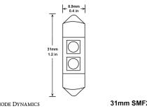 31mm SMF2 LED Bulb Blue Single Diode Dynamics