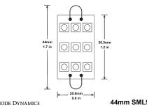 44mm SML9 LED Bulb Blue Single Diode Dynamics