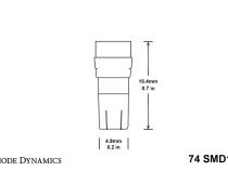 74 SMD1 LED Red Single Diode Dynamics
