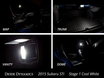 2015-2019 Subaru WRX Interior Light Kit Stage 2 Red Diode Dynamics