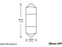 29mm HP6 LED Bulb Blue Single Diode Dynamics
