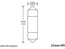 31mm HP6 LED Bulb LED Warm White Single Diode Dynamics