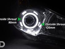 Halo Lights LED 90mm/120mm Amber Four Diode Dynamics