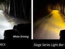 30 Inch LED Light Bar  Single Row Straight Amber Combo Each Stage Series Diode Dynamics