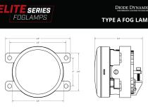Elite Series Fog Lamps for 2012-2014 Honda CR-V Pair Yellow 3000K Diode Dynamics