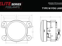 Elite Series Fog Lamps for 2005-2007 Dodge Magnum Pair Cool White 6000K Diode Dynamics