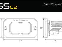 Stage Series 2 Inch LED Pod, Pro Yellow Flood Flush ABL Each