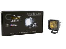 Stage Series C1 LED Pod Sport Yellow Wide Standard ABL Each Diode Dynamics