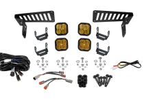SS3 Cowl LED Bracket Kit for 2018-2021 Jeep JL Wrangler/Gladiator, Yellow Sport
