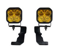 SS3 LED Ditch Light Kit for 2015-2021 Subaru WRX/STi, Sport Yellow Combo Diode Dynamics