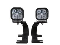 SS3 LED Ditch Light Kit for 2014-2019 Chevrolet Silverado 1500, Sport White Combo Diode Dynamics