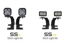 SSC2 LED Ditch Light Kit for 2014-2019 Silverado/Sierra, Sport White Combo Diode Dynamics