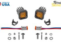 Stage Series C1 LED Pod Yellow SAE Fog Standard ABL Pair Diode Dynamics