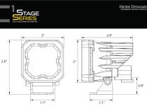 Stage Series C1 LED Pod Yellow SAE Fog Standard ABL Pair Diode Dynamics
