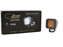 Stage Series C1 LED Pod Yellow SAE Fog Standard ABL Each Diode Dynamics