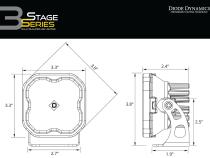 SS3 Max ABL Yellow SAE Fog Standard Single Diode Dynamics