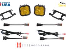 SS3 LED Fog Light Kit for 2010-2018 Ford Transit Connect White SAE Fog Sport w/ Backlight Diode Dynamics