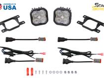 SS3 LED Fog Light Kit for 2009-2014 Ford Focus White SAE Fog Max w/ Backlight Diode Dynamics