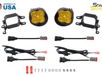 SS3 LED Fog Light Kit for 2012-2016 Toyota Prius C White SAE Fog Max w/ Backlight Diode Dynamics