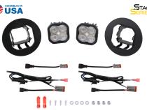 SS3 LED Fog Light Kit for 2007-2014 GMC Sierra 2500/3500 White SAE Fog Pro w/ Backlight Diode Dynamics
