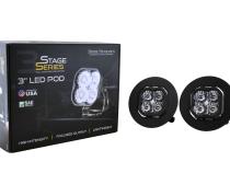SS3 LED Fog Light Kit for 2007-2013 GMC Sierra 1500 White SAE Fog Max w/ Backlight Diode Dynamics