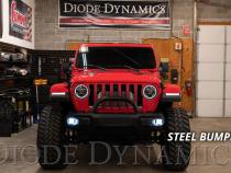 SS3 LED Fog Light Kit for 2020-2021 Jeep Gladiator White SAE Fog Sport w/ Backlight Type M Bracket Kit Diode Dynamics
