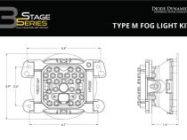 SS3 Max Type M Kit ABL White SAE Fog Diode Dynamics