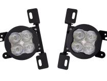 SS3 LED Fog Light Kit for 2018-2021 Jeep JL Wrangler White SAE Fog Max w/ Backlight Type MR Bracket Kit Diode Dynamics