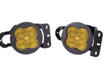 SS3 LED Fog Light Kit for 2018-2021 Jeep JL Wrangler Yellow SAE Fog Pro w/ Backlight Type MS Bracket Kit Diode Dynamics