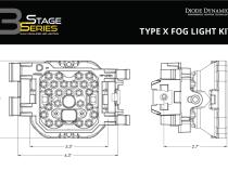 SS3 Pro Type SDX Kit ABL White SAE Fog Diode Dynamics