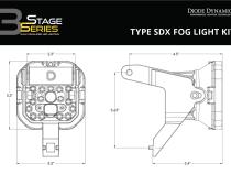 SS3 LED Fog Light Kit for 2000-2005 Ford Excursion Yellow SAE Fog Pro w/ Backlight Diode Dynamics