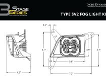 SS3 LED Fog Light Kit for 2020-2021 Chevrolet Silverado HD 2500/3500 White SAE Fog Sport w/ Backlight Diode Dynamics
