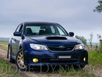 SS3 LED Fog Light Kit for 2011-2014 Subaru WRX/STi Yellow SAE Fog Sport w/ Backlight Diode Dynamics