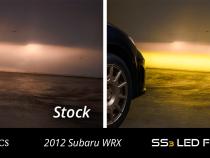 SS3 LED Fog Light Kit for 2011-2014 Subaru WRX/STi Yellow SAE Fog Sport w/ Backlight Diode Dynamics
