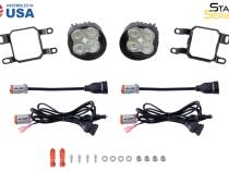 SS3 LED Fog Light Kit for 2013-2015 Lexus IS350C, White SAE Fog Sport with Backlight