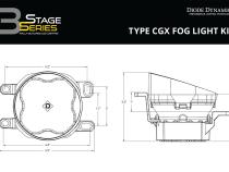 SS3 LED Fog Light Kit for 2011-2013 Lexus IS350, White SAE Fog Max with Backlight