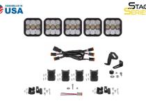 SS5 Pro Universal CrossLink 5-Pod Lightbar Yellow Combo Diode Dynamics