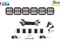 SS5 Pro Universal CrossLink 6-Pod Lightbar White Combo Diode Dynamics