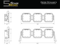 SS5 Pro Universal CrossLink 3-Pod Lightbar Yellow Driving Diode Dynamics