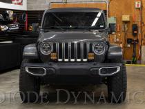 SS5 Bumper LED Pod Light Kit for 2018-2021 Jeep JL Wrangler, Pro Yellow Driving Diode Dynamics