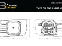 SS3 LED Fog Light Kit for 2007-2013 Chevrolet Avalanche Z71, White SAE Fog Max with Backlight Diode Dynamics