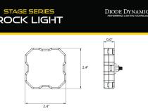 Stage Series SXS Rock Light Installer Kit, RGBW M8 w/Controller (4-pack)