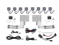 Stage Series SXS Rock Light Installer Kit, RGBW M8 w/Controller (8-pack)