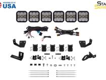 SS5 6-Pod CrossLink Mounting Kit for Prinsu/Sherpa Roof Racks, Pro White Combo Diode Dynamics
