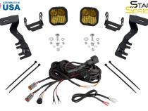 Stage Series 2 Inch LED Ditch Light Kit for 2024-Present Toyota Tacoma, Sport Yellow Combo Diode Dynamics