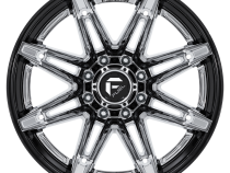 Aluminum Wheels 24X12 Brawl FC401PB 6 On 139.7 Chrome/Gloss Black Lip 106.1 Bore -44 Offset Fuel Off Road Wheels