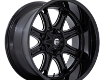 Aluminum Wheels 22X9 Darkstar FC853BE 5 On 114.3/5 On 127 Gloss Black/Milled 78.1 Bore 1 Offset Fuel Off Road Wheels